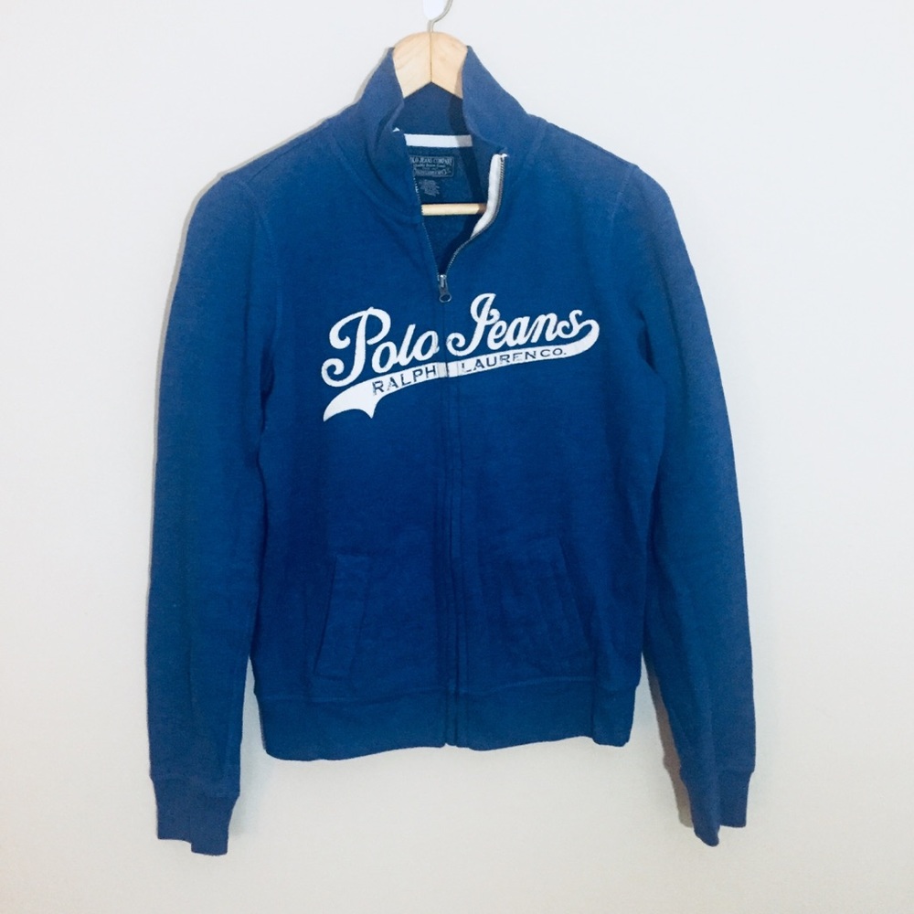 Vintage Ralph Lauren Polo Jeans Zip-up Sweatshirt - Picture 2 of 7